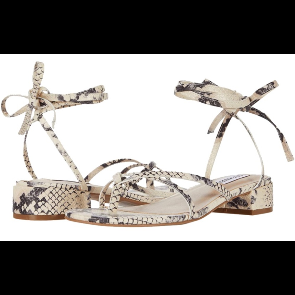 Steve Madden baby block heel ankle tie sandals